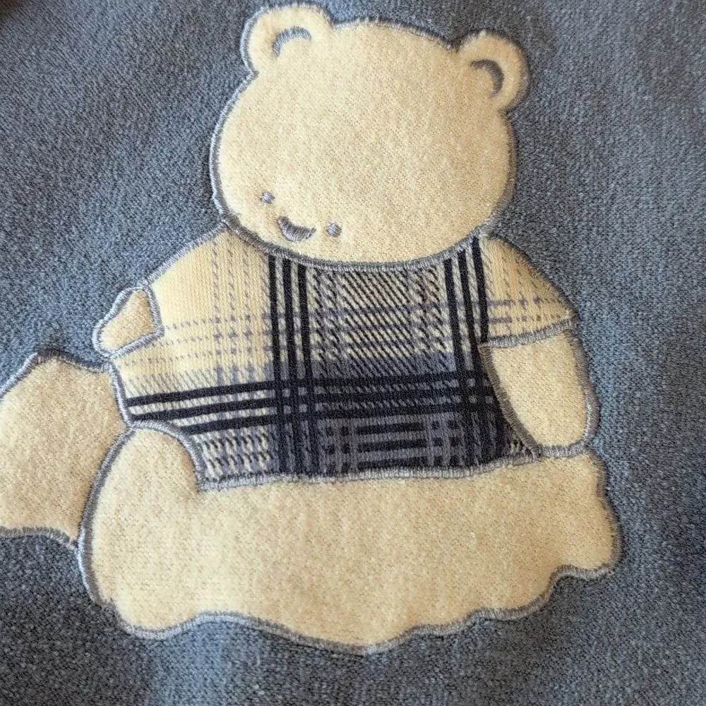 Vintage Baby Face New York blue embroidered teddy bear‎ outfit